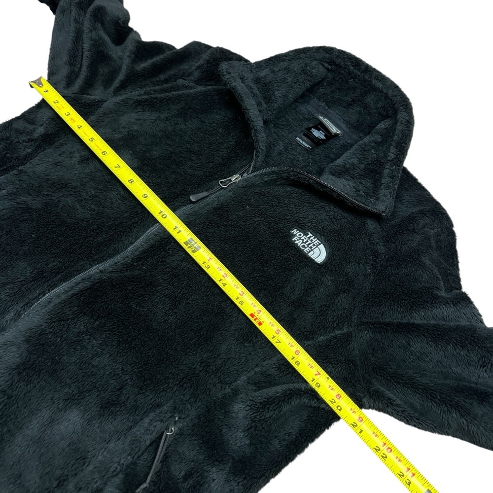 The North Face Sweater Womens Medium Black Full Zip‎ Fuzzy Adjustable Waist - Picture 12 of 14